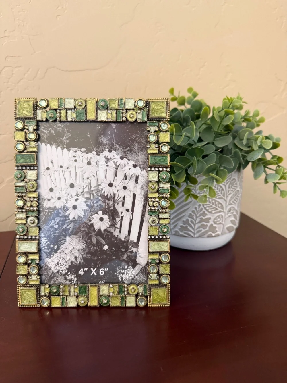 NEW in package - Green Mosaic Picture Frame for 4 x 6